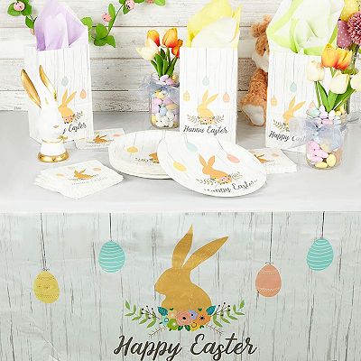 Easter Tablecloth 2-Pack - Disposable Bunny & Eggs Design For Party Decorations