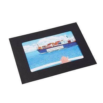 50 Pack 4x6” Picture Frame, Small Black Paper Photo Mat Holder Diy Wall Décor