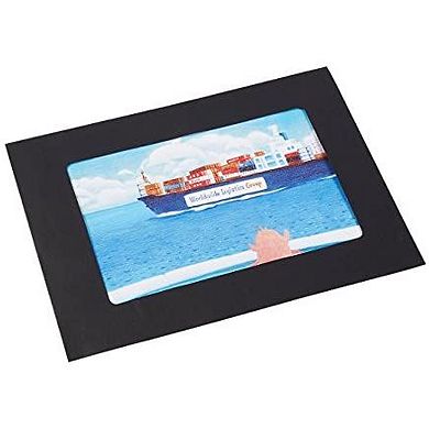 50 Pack 4x6” Picture Frame, Small Black Paper Photo Mat Holder Diy Wall Décor