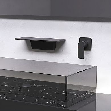 Modern Design Wall Mounted Bathroom Waterfall Faucet with Separate Switch