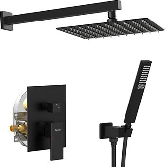 Male Npt Matte Black Shower System, Shower Faucet Set For Bathroom Shower Fixtures