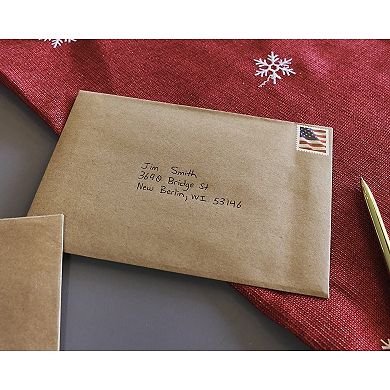 100-pack Brown Kraft Paper A7 Envelopes For 5"x7" Greeting Cards Photos Invites