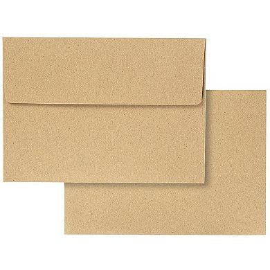 100-pack Brown Kraft Paper A7 Envelopes For 5"x7" Greeting Cards Photos Invites