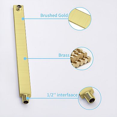 Shower System Shower Faucet Combo Set Wall Mounted With 12" Rainfall Shower Head