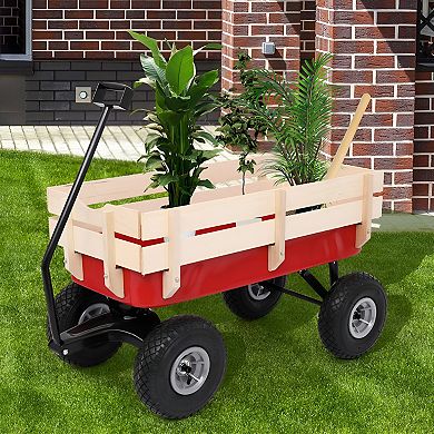 Versatile Garden Wagon Cart for Lawn, Hillside, and Heavy Loads Lightweight