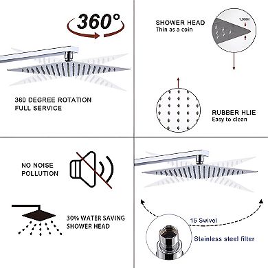 Wall Mounted Shower System Shower Faucet Combo Set