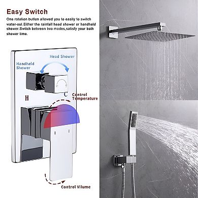 Wall Mounted Shower System Shower Faucet Combo Set