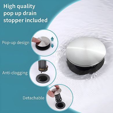 Bathroom Faucet 2-handle Brushed Nickel With 360 Degree Rotating Spout