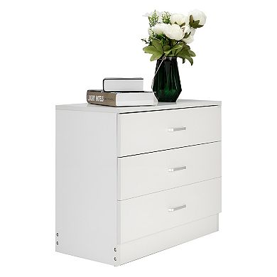 Modern Simple 3-Drawer Dresser for Bedroom-White