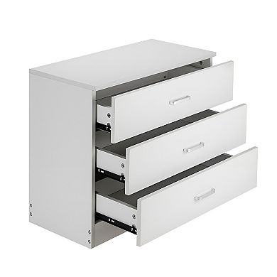Modern Simple 3-Drawer Dresser for Bedroom-White