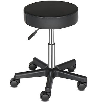 Fashionable Arch Feet Rotation Round Shape Bar Stool, Black