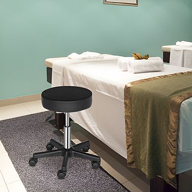 Fashionable Arch Feet Rotation Round Shape Bar Stool, Black