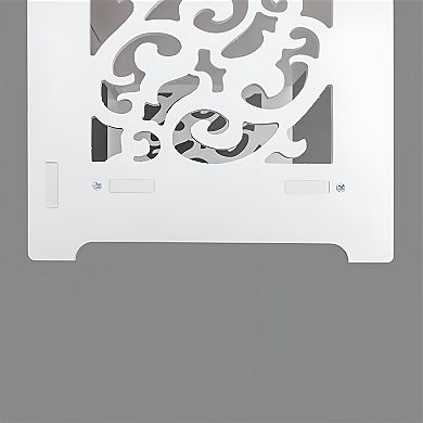 Wood-plastic Board Six Tiers Carved Shoe Rack - White