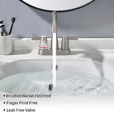 Elegant Bathroom Faucet - Easy-Clean Surface Resists Fingerprints, Water Spots, and Tarnishing