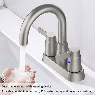 Elegant Bathroom Faucet - Easy-Clean Surface Resists Fingerprints, Water Spots, and Tarnishing