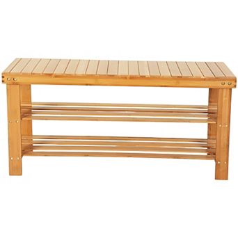 35.43 in 3 tier Wicker Shoe Rack with Stool Function for Entryway, Closet, or Bedroom