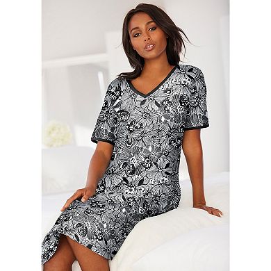 Dreams & Co. Plus Size Short T-Shirt Lounger