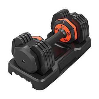 55lb 5 in 1 Single Adjustable Dumbbell Free Dumbbell Weight Adjust With Anti-slip Metal Handle