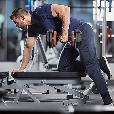 55lb 5 In 1 Single Adjustable Dumbbell Free Dumbbell Weight Adjust With Anti-slip Metal Handle