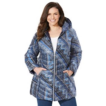 Catherines Women's Plus Size Packable Puffer Coat