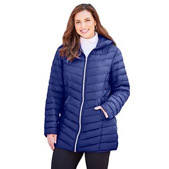 Catherines Women's Plus Size Packable Puffer Coat
