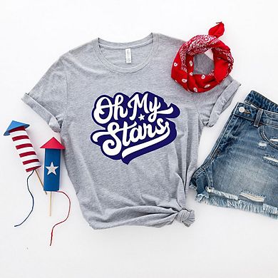 Oh My Stars Retro Short Sleeve Graphic Tee