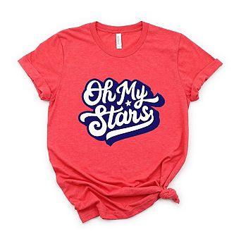 Oh My Stars Retro Short Sleeve Graphic Tee