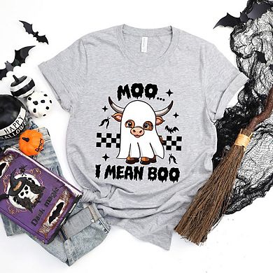 I Mean Boo Cow Short Sleeve Graphic Tee