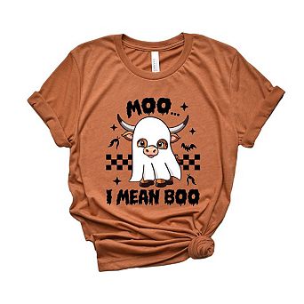 I Mean Boo Cow Short Sleeve Graphic Tee