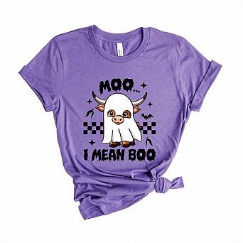 I Mean Boo Cow Short Sleeve Graphic Tee