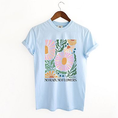 Boho No Rain No Flowers Garment Dyed Tees