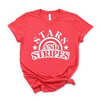 Stars And Stripes Arched Short Sleeve Graphic Tee