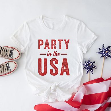 Party In The Usa Short Sleeve Graphic Tee