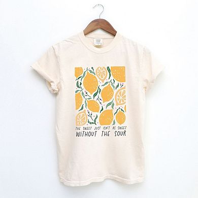 Boho Lemon Sweet Without Sour Garment Dyed Tees
