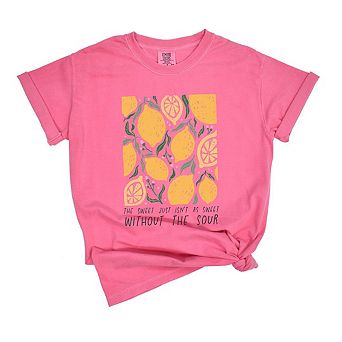 Boho Lemon Sweet Without Sour Garment Dyed Tees