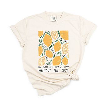 Boho Lemon Sweet Without Sour Garment Dyed Tees