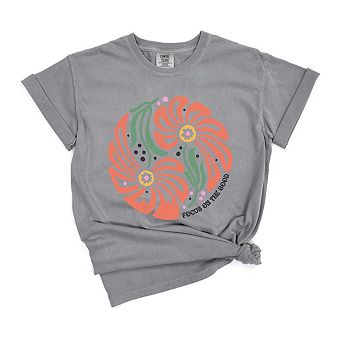 Boho Flowers Circle Garment Dyed Tees