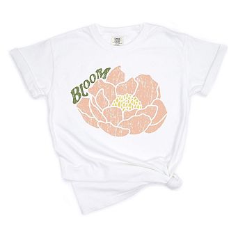 Bloom Flower Garment Dyed Tees