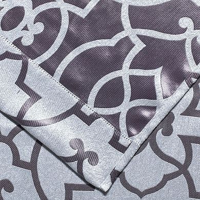 Kate Aurora 2 Pack Reversible Geometric Room Darkening Grommet Curtains