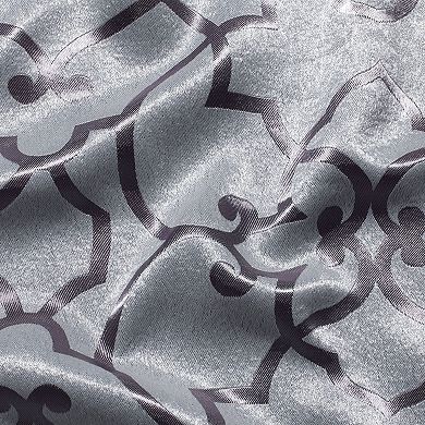 Kate Aurora 2 Pack Reversible Geometric Room Darkening Grommet Curtains