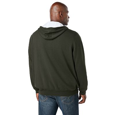 Boulder Creek By Kingsize Men s Big Tall Full zip Thermal Hoodie
