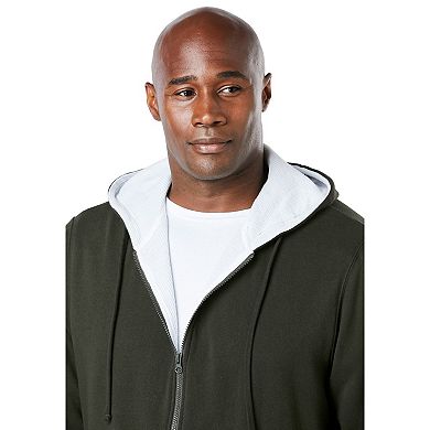 Boulder Creek By Kingsize Men's Big & Tall Full-zip Thermal Hoodie