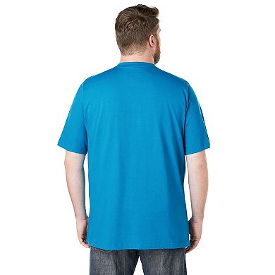 Boulder Creek By Kingsize Men's Big & Tall Heavyweight Short-sleeve Henley Shirt