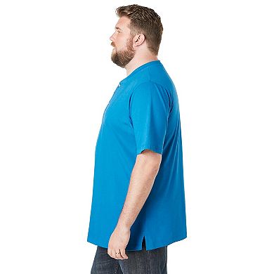 Boulder Creek By Kingsize Men's Big & Tall Heavyweight Short-sleeve Henley Shirt