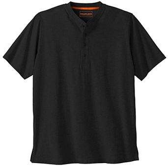 Boulder Creek By Kingsize Men's Big & Tall Heavyweight Short-sleeve Henley Shirt