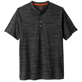 Boulder Creek By Kingsize Men's Big & Tall Heavyweight Short-sleeve Henley Shirt