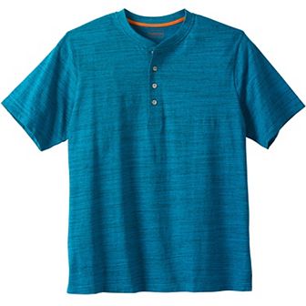 Boulder Creek By Kingsize Men's Big & Tall Heavyweight Short-sleeve Henley Shirt