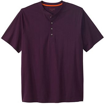 Boulder Creek By Kingsize Men's Big & Tall Heavyweight Short-sleeve Henley Shirt