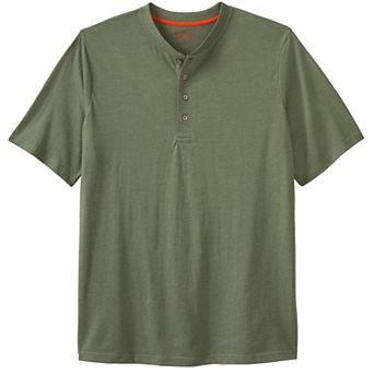 Boulder Creek By Kingsize Men's Big & Tall Heavyweight Short-sleeve Henley Shirt
