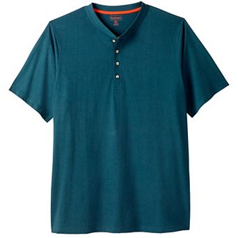 Boulder Creek By Kingsize Men's Big & Tall Heavyweight Short-sleeve Henley Shirt